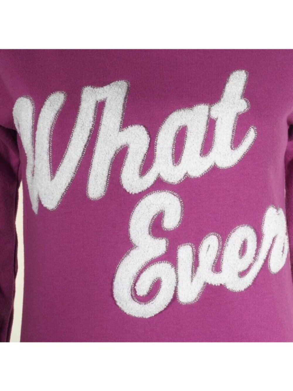 Juicy Couture Womens Purple "What Ever" Sweater Size S Cotton Blend - Picture 2 of 10